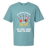 My Bowling Technique Is Top Secret Funny Bowling Bowler Sueded Cloud Jersey T-Shirt