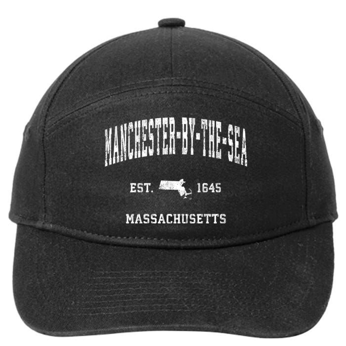 Manchester By The Sea Massachusetts Ma Vintage Athletic 7-Panel Snapback Hat