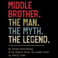 Middle Brother The Man The Myth The Legend For Brother Cooling Performance Crew T-Shirt