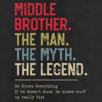 Middle Brother The Man The Myth The Legend For Brother 11oz C Handle Ceramic Mug