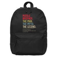 Middle Brother The Man The Myth The Legend For Brother 16 in Basic Backpack