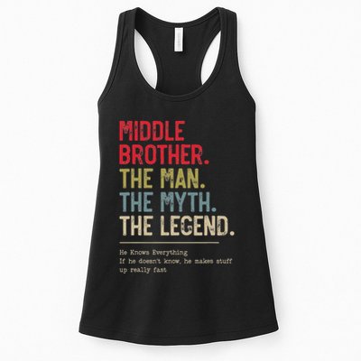 Middle Brother The Man The Myth The Legend For Brother Womens Tank Top