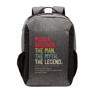 Middle Brother The Man The Myth The Legend For Brother Vector Backpack