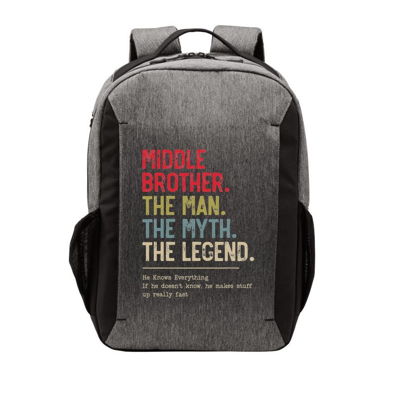 Middle Brother The Man The Myth The Legend For Brother Vector Backpack