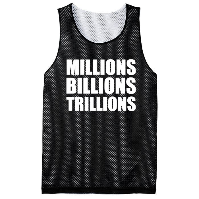 Millions Billions Trillions Mesh Reversible Basketball Jersey Tank