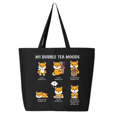 My Bubble Tea Moods Boba Bubble Tea Cup Anime 25L Jumbo Tote