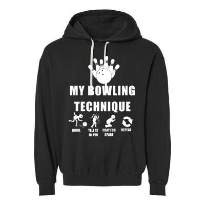 My Bowling Technique Garment-Dyed Fleece Hoodie