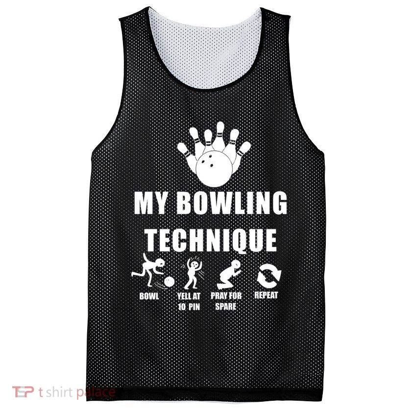 My Bowling Technique Mesh Reversible Basketball Jersey Tank