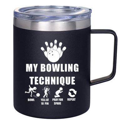 My Bowling Technique 12oz Stainless Steel Coffee Mug