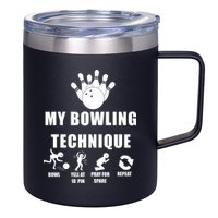 My Bowling Technique 12oz Stainless Steel Coffee Mug