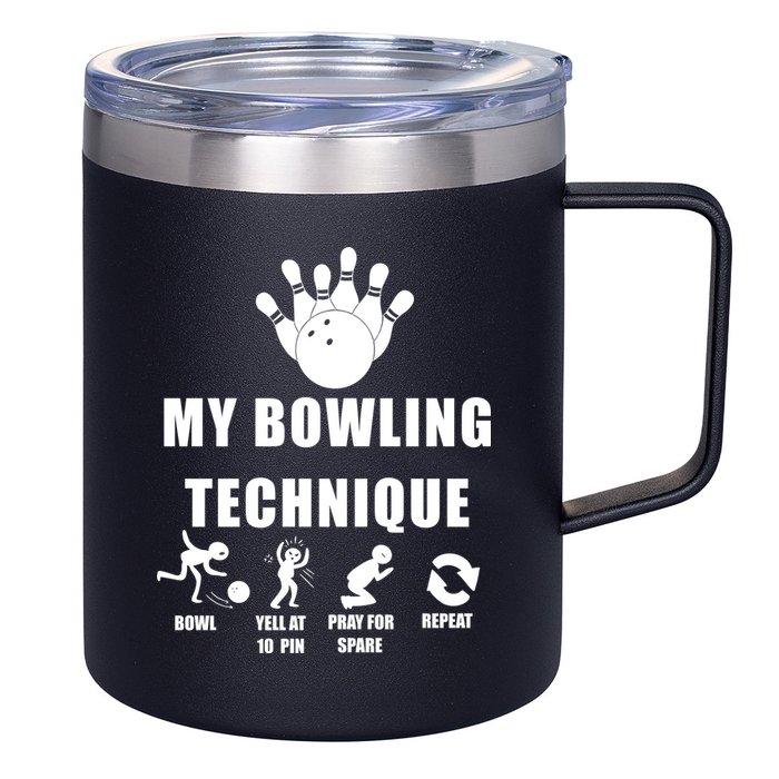 My Bowling Technique 12oz Stainless Steel Coffee Mug