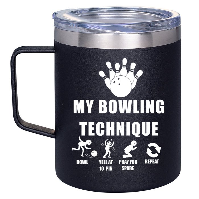 My Bowling Technique 12oz Stainless Steel Coffee Mug
