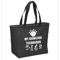 My Bowling Technique Zip Tote Bag