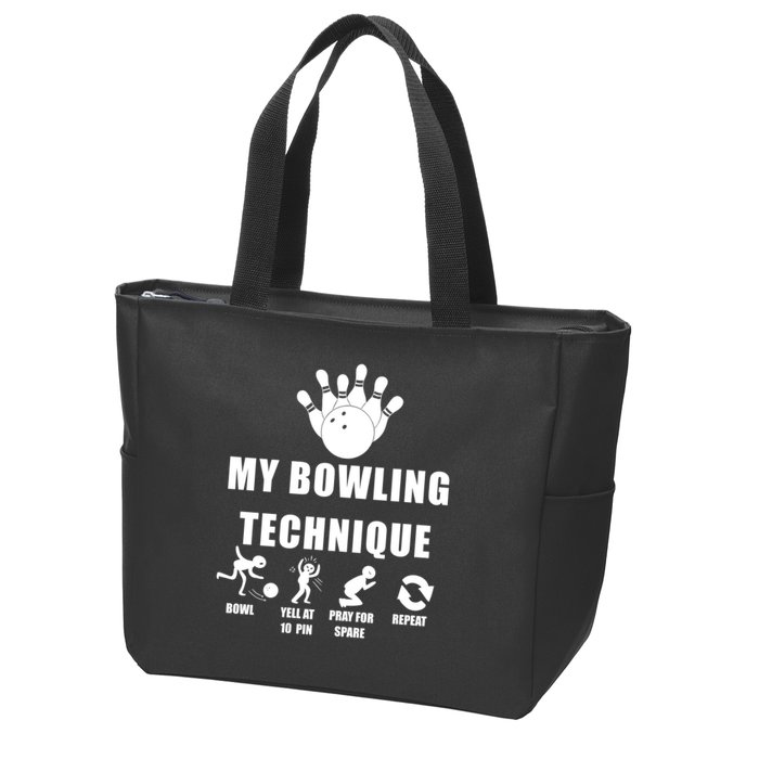 My Bowling Technique Zip Tote Bag