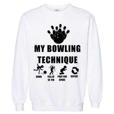 My Bowling Technique Garment-Dyed Sweatshirt