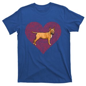 Miniature Bull Terrier Valentines Day Dog Love Fingerprint Gift T-Shirt