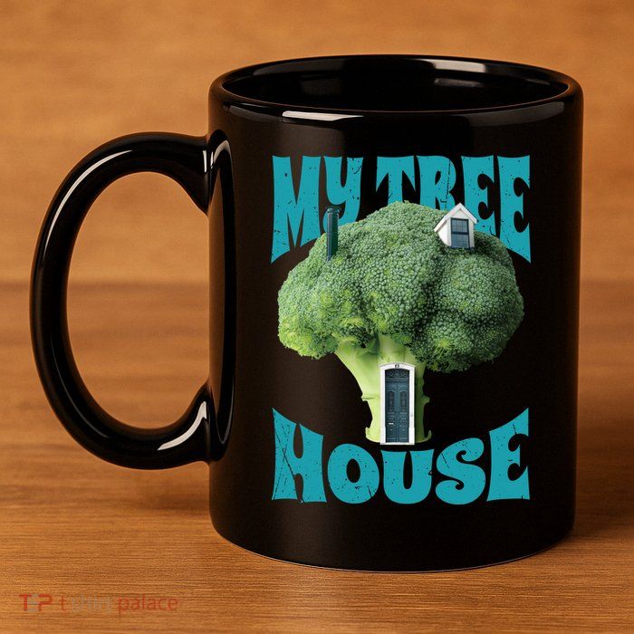 My Broccoli Tree House Funny 11oz C Handle Ceramic Mug