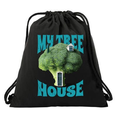 My Broccoli Tree House Funny Drawstring Bag