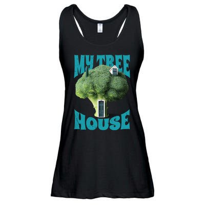 My Broccoli Tree House Funny Ladies Essential Flowy Tank