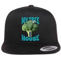 My Broccoli Tree House Funny Flat Bill Trucker Hat