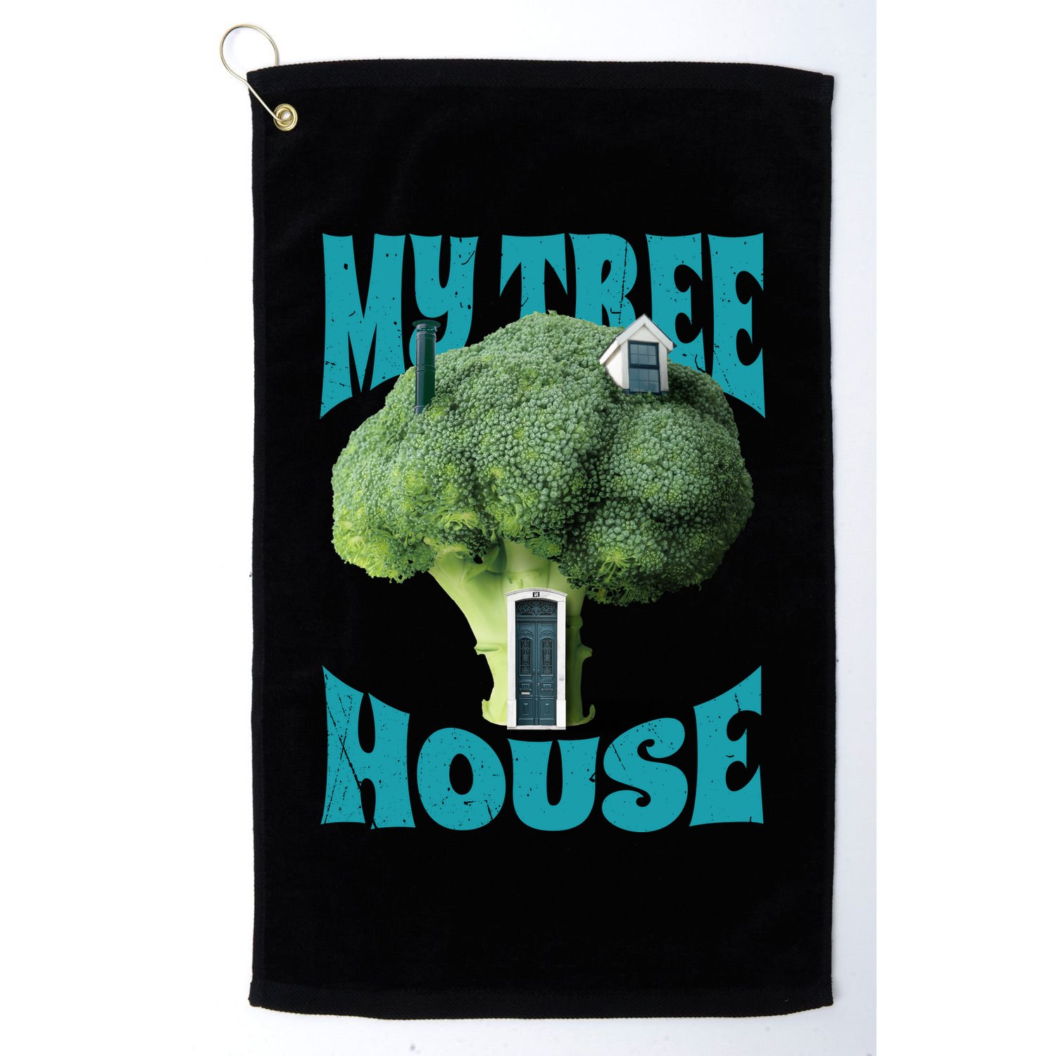My Broccoli Tree House Funny Golf Towel