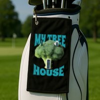 My Broccoli Tree House Funny Golf Towel