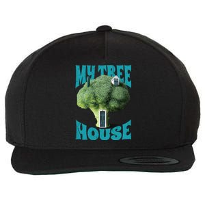 My Broccoli Tree House Funny Wool Snapback Cap