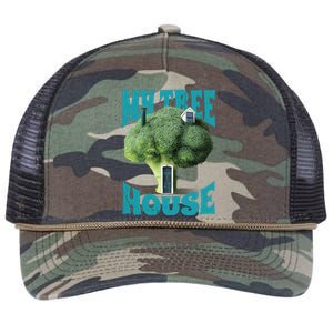 My Broccoli Tree House Funny Retro Rope Trucker Hat Cap