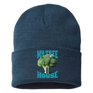 My Broccoli Tree House Funny Sustainable Knit Beanie