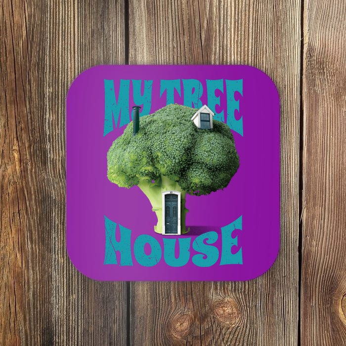 My Broccoli Tree House Funny Coaster