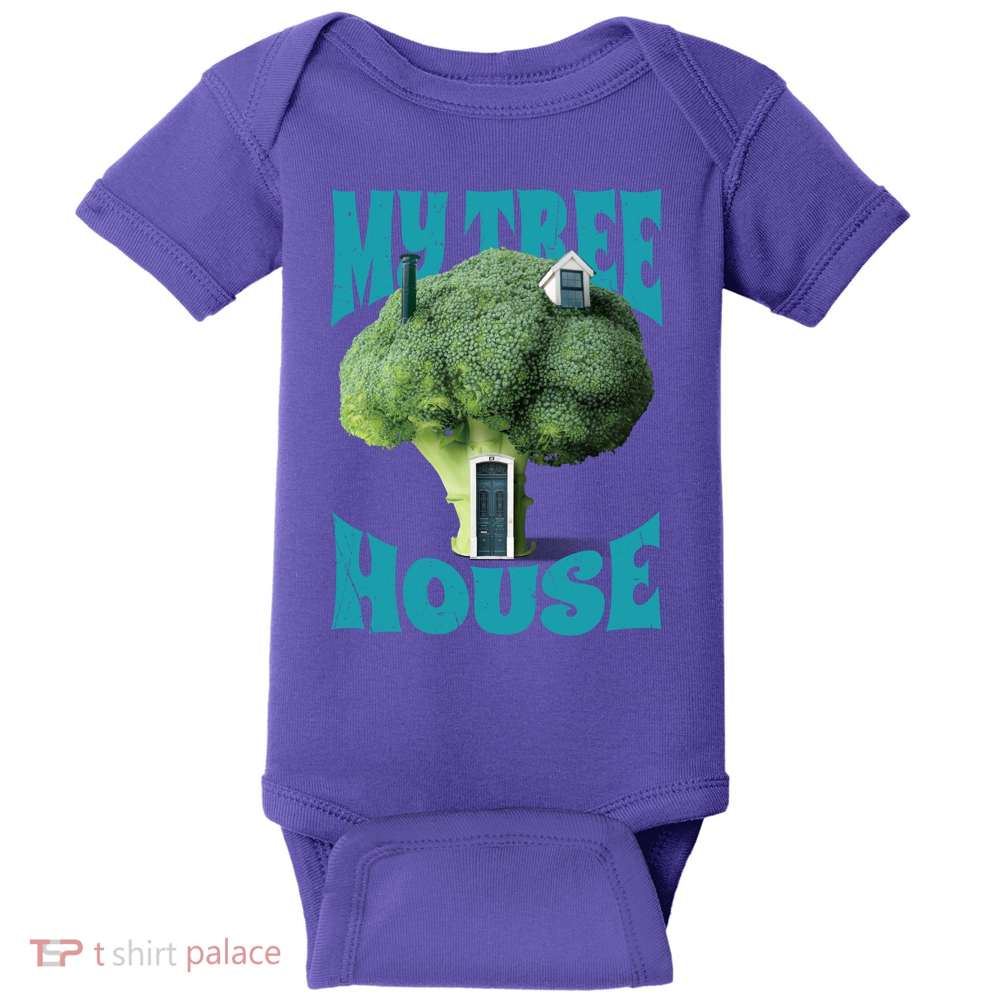 My Broccoli Tree House Funny Baby Bodysuit
