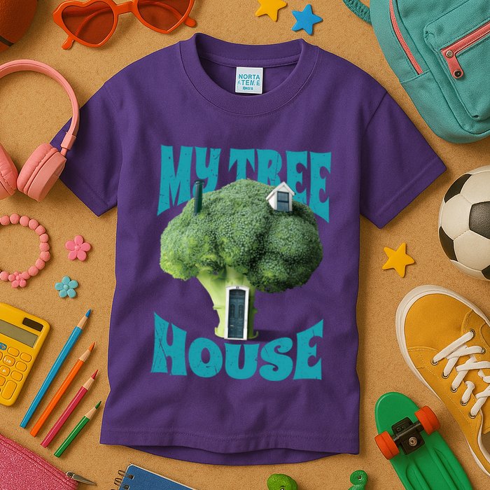My Broccoli Tree House Funny Kids T-Shirt