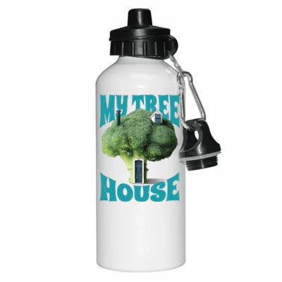 My Broccoli Tree House Funny Aluminum Water Bottle