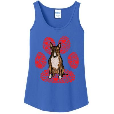 Miniature Bull Terrier Valentines Day Dog Love Paw Great Gift Ladies Essential Tank