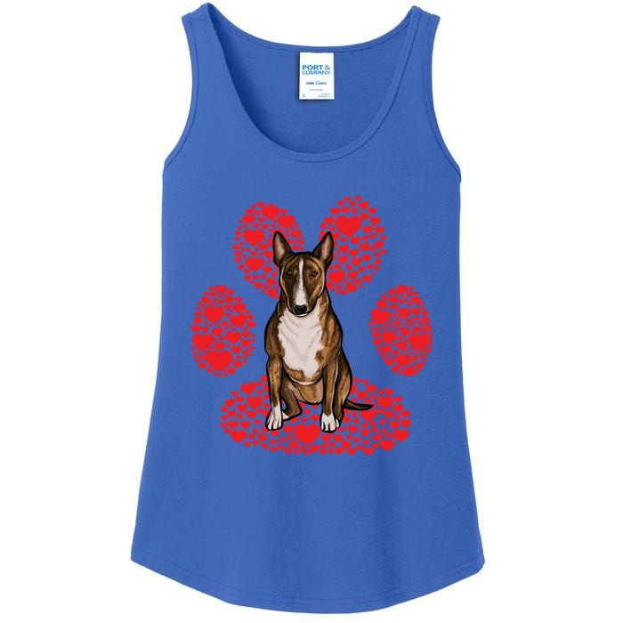 Miniature Bull Terrier Valentines Day Dog Love Paw Great Gift Ladies Essential Tank