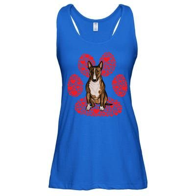 Miniature Bull Terrier Valentines Day Dog Love Paw Great Gift Ladies Essential Flowy Tank