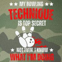 My Bowling Technique Is Top Secret funny bowling Legacy Tie Dye Trucker Hat
