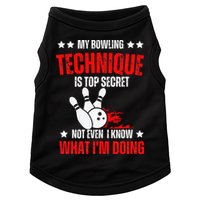 My Bowling Technique Is Top Secret funny bowling Doggie Tank