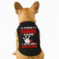 My Bowling Technique Is Top Secret funny bowling Doggie Tank