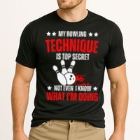 My Bowling Technique Is Top Secret funny bowling Performance Shirt