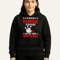My Bowling Technique Is Top Secret funny bowling Hoodie