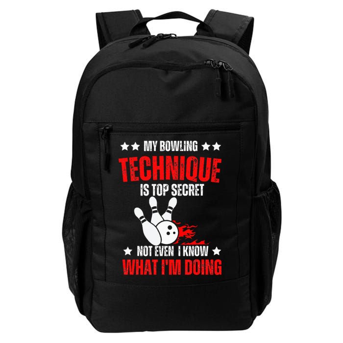 My Bowling Technique Is Top Secret funny bowling Backpack