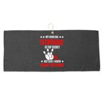 My Bowling Technique Is Top Secret funny bowling Large Microfiber Waffle Golf Towel