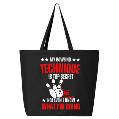 My Bowling Technique Is Top Secret funny bowling 25L Jumbo Tote