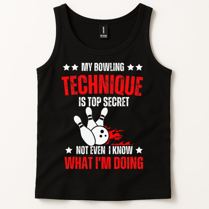 My Bowling Technique Is Top Secret funny bowling Tank Top