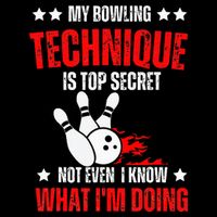 My Bowling Technique Is Top Secret funny bowling Zip Tote Bag