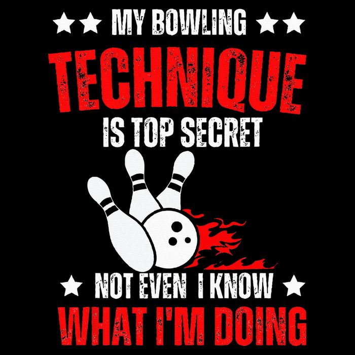 My Bowling Technique Is Top Secret funny bowling Zip Tote Bag