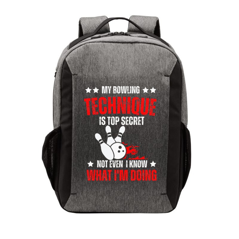 My Bowling Technique Is Top Secret funny bowling Vector Backpack