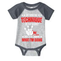 My Bowling Technique Is Top Secret funny bowling Infant Baby Jersey Bodysuit