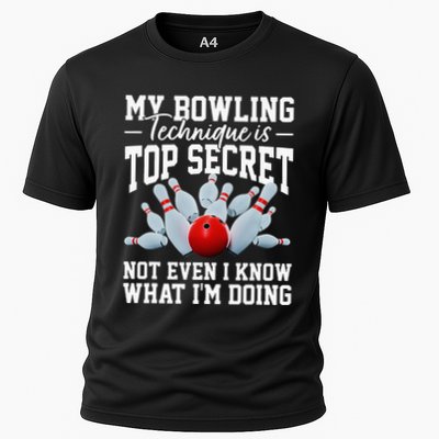 My Bowling Technique Is Top Secrets Funny Bowler Bowling Performance Shirt